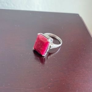 Maroon Stone Statement Ring